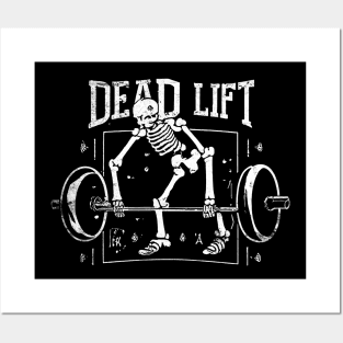 Dead Lift Skeleton Barbell Workout Gym Bodybuilding Unisex Posters and Art